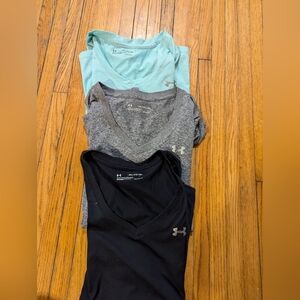 bundle of v neck under armour shirts